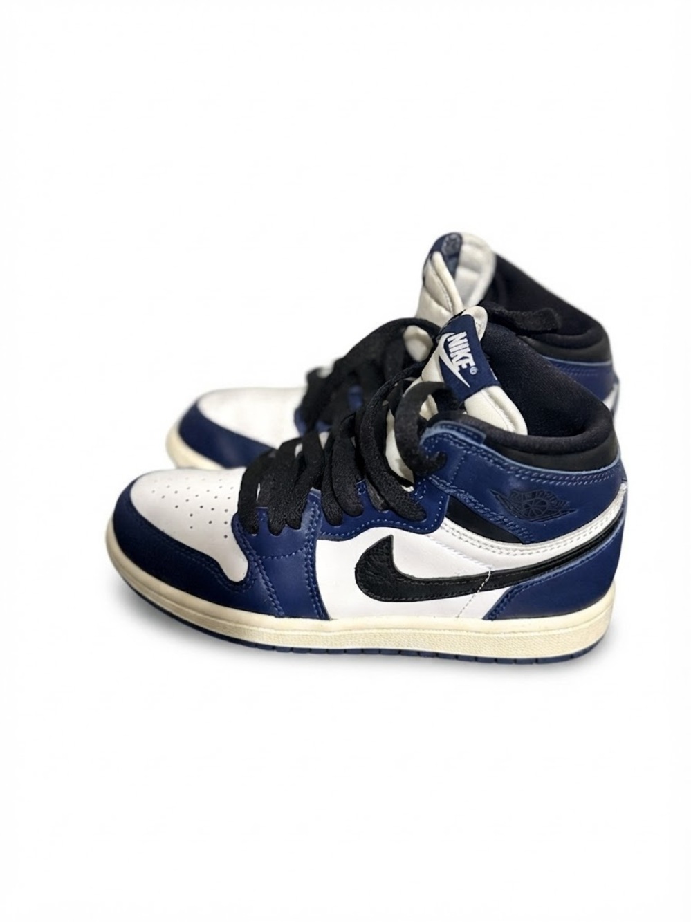 Nike Air Jordan 1 Mid Obsidian Blue White Youth 1Y